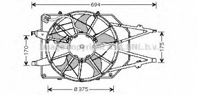 AVA QUALITY COOLING fd7508 -  Вентилятор, охлаждение двигателя